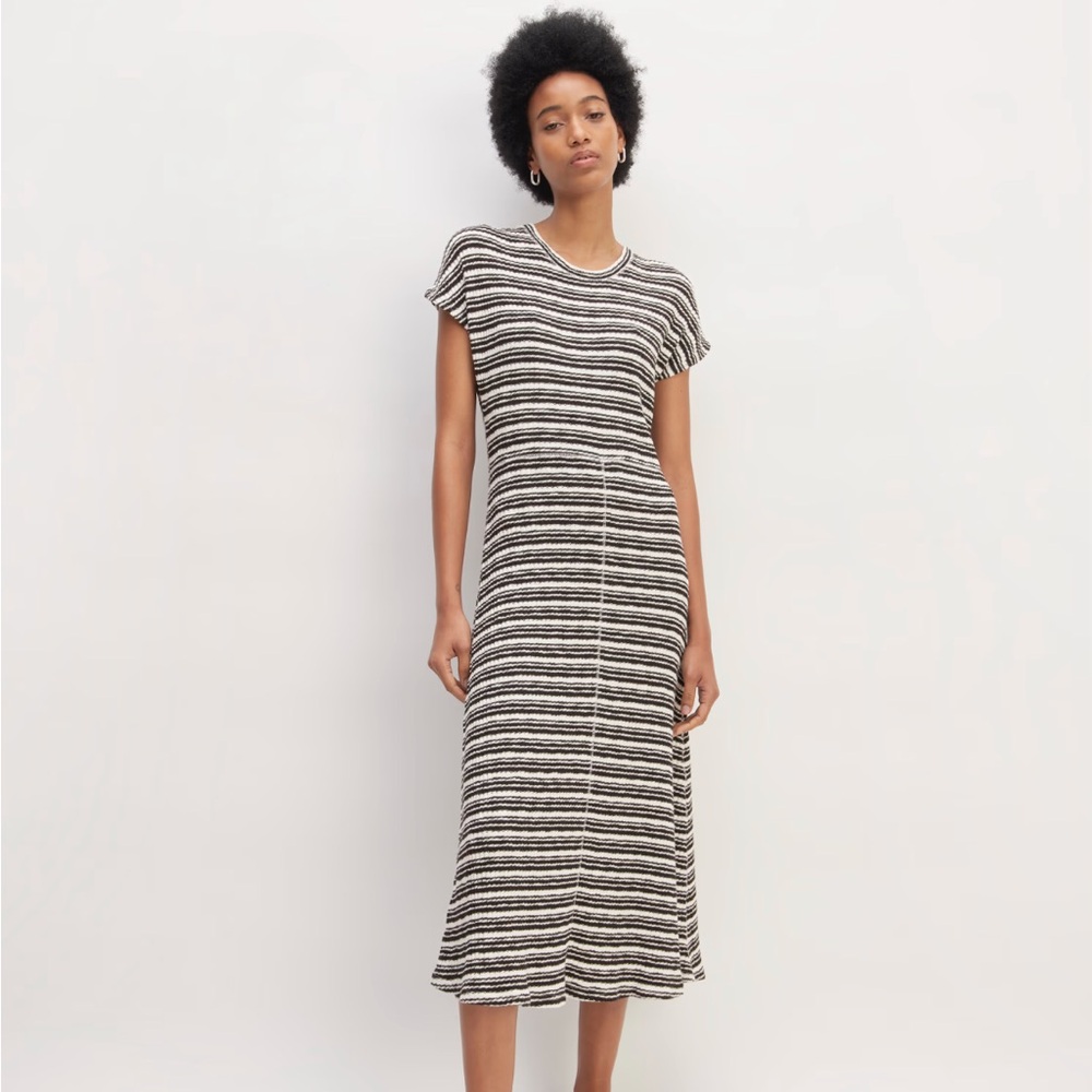 Everlane Black and White Sheath Midi Dress